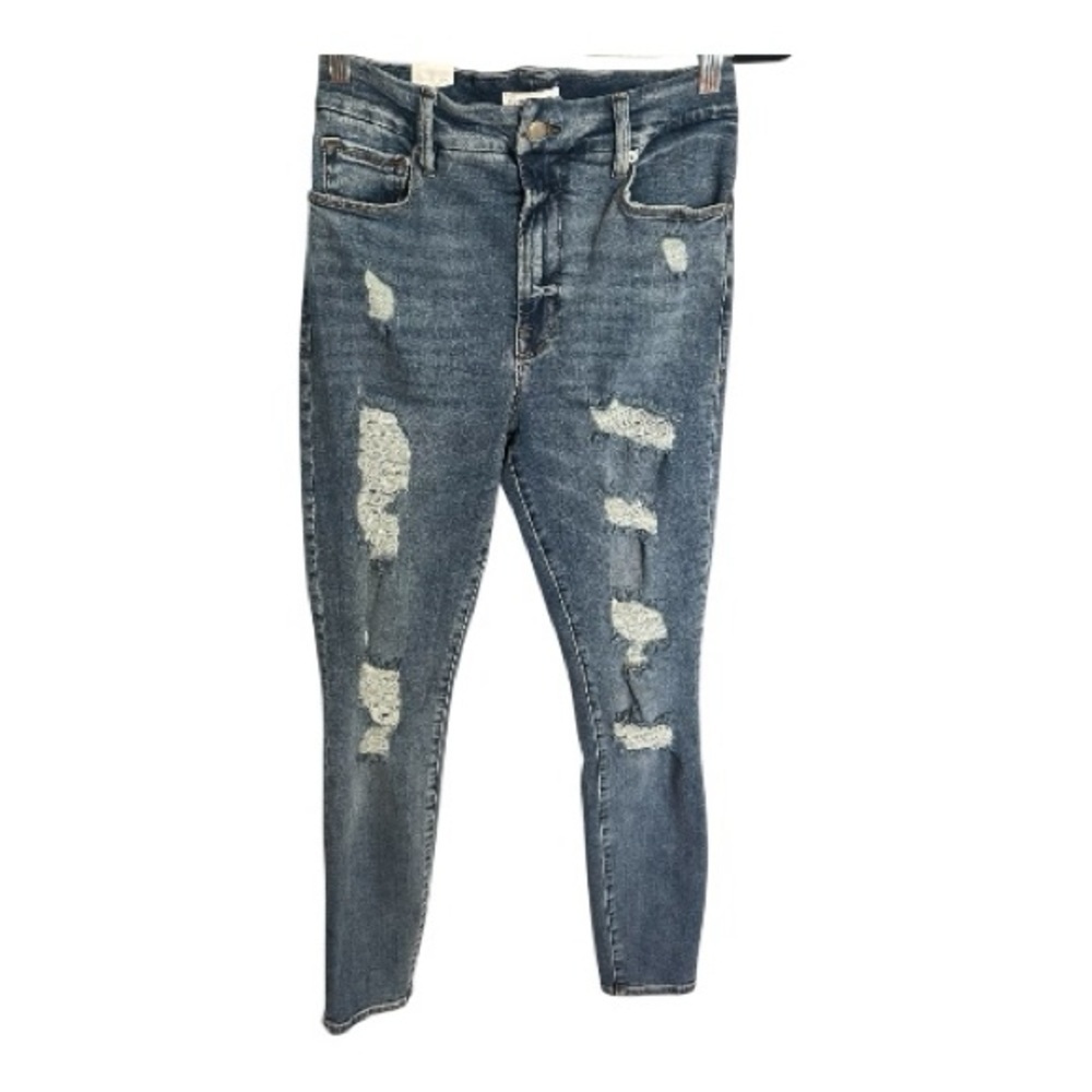 Good American Bombshell Short Blue Jeans